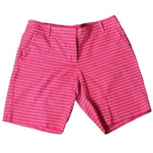 J. Crew orange and white geometric print shorts Size 4